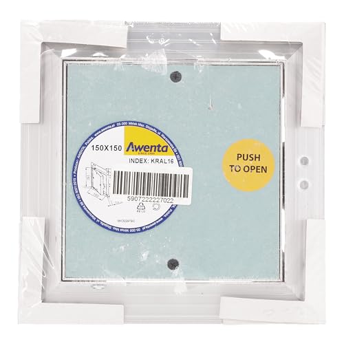KRAL16 Inspection Flap GK Insert 150 x 150 mm Plasterboard 12.5 mm Inspection Door Inspection Service Door 15 x 15 cm Maintenance Cleaning Flap Maintenance Opening with Aluminium Frame Suitable for - Image 2