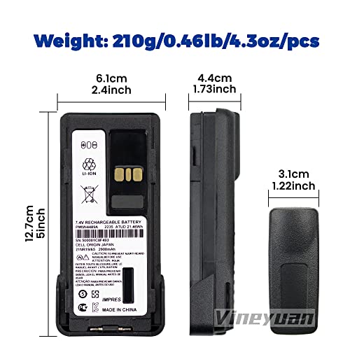 Evita cortes con PMNN4489A batería Motorola GP338D+ P8668I resistente 5