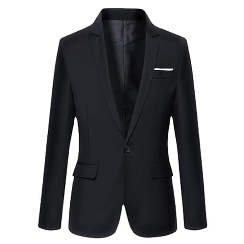 Mens slim fit casual blazer de um botão jaqueta jantar festa formatura casamento elegante smoking (c