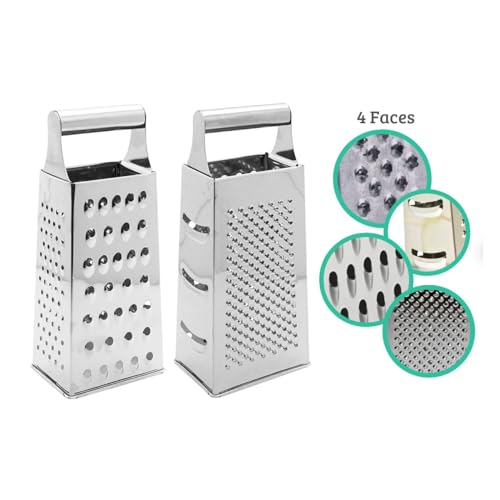 Ralador Fatiador De Alimentos 4 Faces Multiuso Aço Inox Manual Para Cozinha
