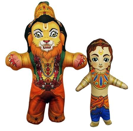 Vrinda Articles Narasimha and Prahlada Soft Toy for Kids 8 inch, God Toy, Cuddly Soft and Plush Washable Toy for Kids. Home Decoration.-picture-23