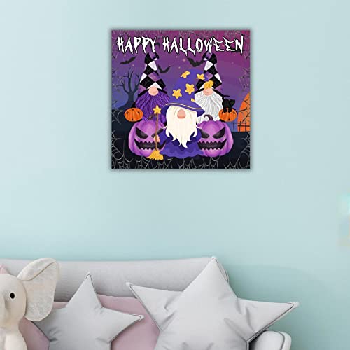 Panneau Happy Halloween en bois décoration murale chambre