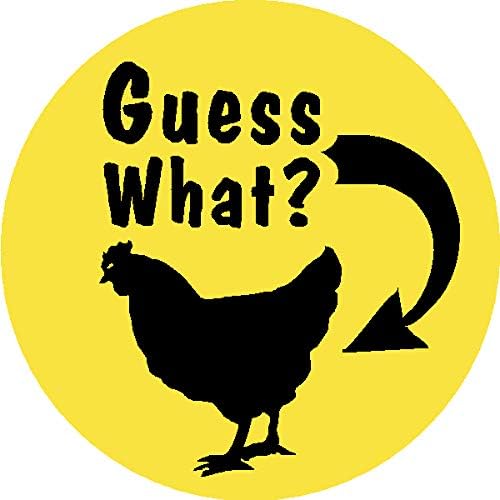 Guess What, Chicken Butt,Yellow I Make Decals™, Lunch Box, Tool Box, Phone, Hard Hat, Vinyl, Decal car Sticker