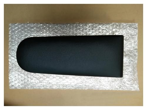 EAQPA 1PC Leather Car Armrest Latch Lid Center Console Cover Protector Cap Compatible with VW Jetta Golf 4 MK4 Bora Passat B5 Polo 6R 9N(Black)
