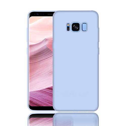 Image of Case Creation Luxurious og Series for Samsung Galaxy s8 case Cover,Anti-Dirty Slim case Frosted Matte Cute Candy TPU Raised Bezel (Splash of Color) Back Cover for Samsung s8 -Light Purple