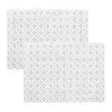 Sink Mat FOCCTS 2Pcs Kitchen Sink Protector Mat for Ceramic/Stainless Steel Sinks, Cut to Size Draining Mat 30 x 40cm (Clear)