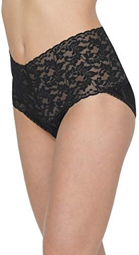hanky panky Women's Signature Lace Retro V-Kini, Black, Large