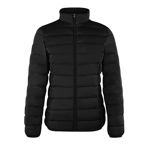 Womens Coats 2024 Clearance,Petite Coats Ladies Bubble Jacket Quilted Padded Parka Coat Lightweight Quilted Puffer Jackets Warm Winter Coat Full Zipper Long Sleeve Down Coat with Pockets Outerwear - Image 5