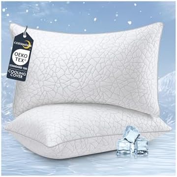 COZSINOOR Bed Pillows Queen Size - Down Alternative Pillows Cooli...