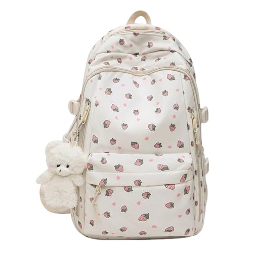 mochila para niñas, mochila de fresa, mochila para adolescentes, suministros escolares, bolsa de almacenamiento grande para niñas, estudiantes, niños, adolescentes, cumpleaños, Navidad