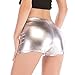 Produktbild FIDOZ Damen Hot-Pants Wetlook GoGo Shorts Panty Glossy metallic Glanz Festival Damen Wet Look Sport Gym Hotpants Metallic Shorts Shiny Leggings Kurze Hose