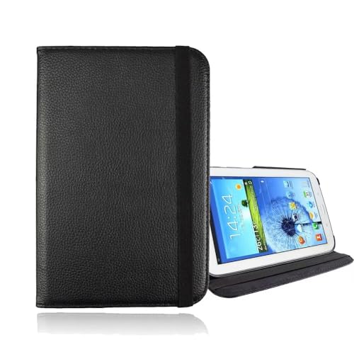 Generic Tablet Leather Flip Case for Samsung Galaxy Tab S 8.4 inch SM-T700 SM-T705, 360 Degree Rotating Stand Case Full Protective Cover Black