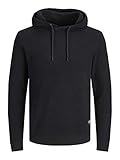 Kapuze mit Tunnelzug JACK & JONES Herren Sweatshirt schwarz L