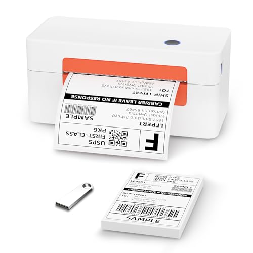 Imprimante d'étiquettes sans fil 4x6 compatible avec Ebay Shopify et systèmes Windows Mac Linux