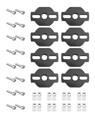 Heavy-Duty ATV Tie Down Anchors Kit Aluminum Anchor Accessories Fit for CFMoto UTV/ATV CFORCE ZFORCE UFORCE 600 800 950 1000 2022 2023 Black 8pcs