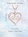 INFUSEU Trendy Everyday Necklaces 222 Angel Number Trending Gifts for Women Teens Teenagers Teenage Sterling Silver 925 Heart Jewelry Rose Gold Pendant Cute Aesthetic Accessories