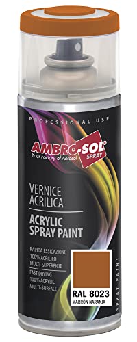 Ambro-Sol V4008023 Vernis peinture Acrylique Multi-Usage, Peinture Brillante pour Intérieur et Extérieur, Adapté a Tous Type de Matériau, Aérosol En...