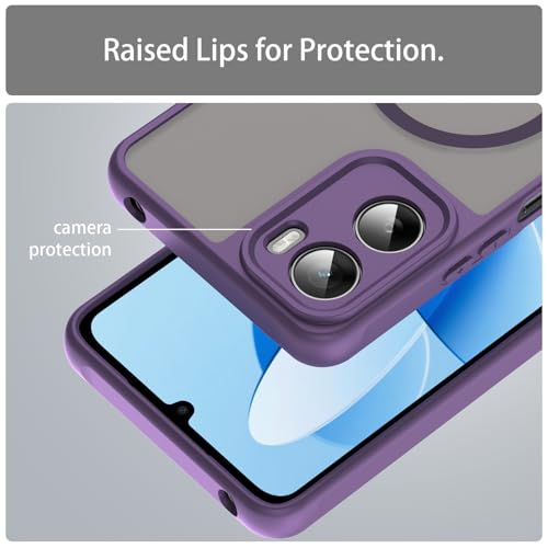 Image of Compatible with Motorola Moto G06 Power Case Cover,Compatible with MagSafe,Anti-Fall,Compatible with Motorola Moto G06 XT2535-1 XT2535-2 XT2535-14 Cell Protective Phone Case Purple