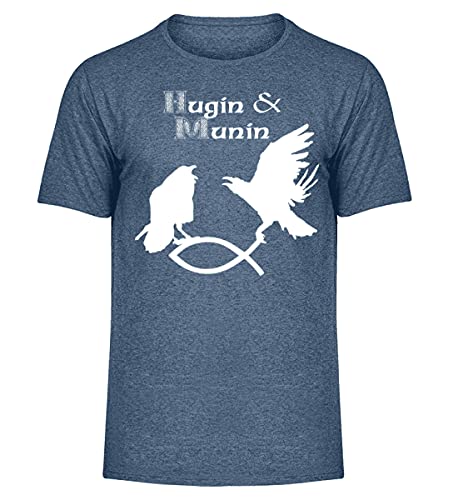 T-shirt corbeau homme bleu marine chiné idéal pour vos sorties décontractées XL