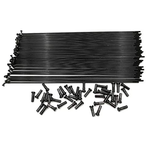 YGLONG Fahrradspeichen 14 g 2,0 mm Durchmesser MTB-Speichen Zylinder Schwarze Farbe J-Biegung Mountainbike-Speichen Radfahren Rennrad-Radtouren Cover