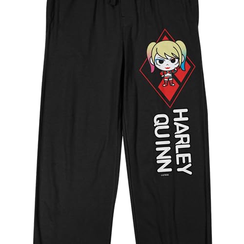 Bioworld Harley Quinn Chibi Character Men's Black Sleep Pants2