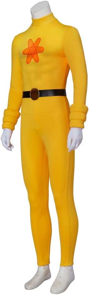 MelangCos Men's Yellow Cartoon Jumpsuit Movie Character Suit Halloween Costume