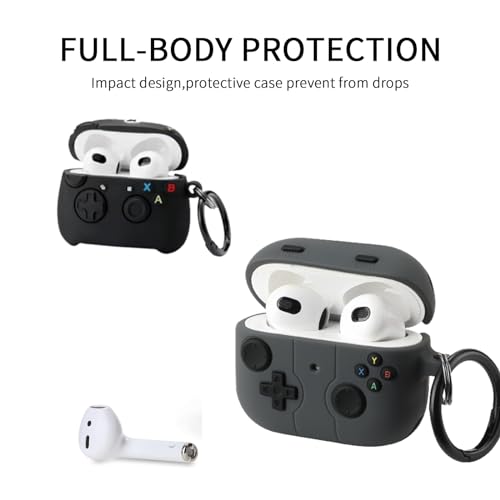 Image of [2Pack] Gedicht for Airpods 3rd Generation Case, Funny 3D Cartoon Game Console Design Silicone Soft Cases for Airpods 3rd Case Cover, with Keychain Kids Women Men for Airpods 3 Case