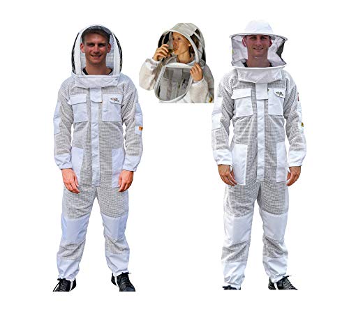 Oz Armour Beekeeping Suit Ventilated Super Cool Air Mesh with Fencing & Round Brim Hat (7X-Large)