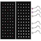 120pcs 22G Nose Rings Screw Shaped Stainless Steel Nose Studs Rings Piercing Pin Body Jewelry 1.5mm...