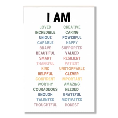 Positive Affirmation Poster for Mental Health & Confidence