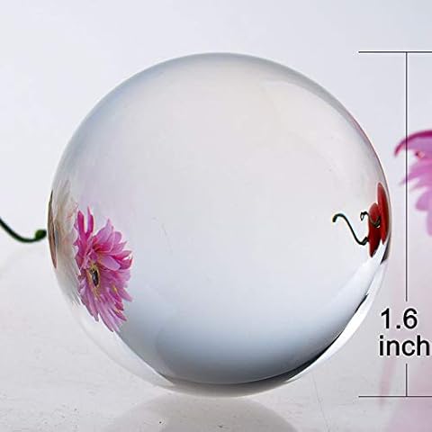 GYXYSJ 40mm Clear Crystal Ball Mystical Quartz Ball Photography Props FengShui Divination Bulbs Table Top Decorations Cover