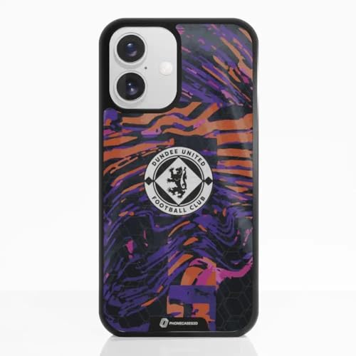 Coque iPhone 16 Dundee United Officiel | Protection Antichoc TPU Noir pour Téléphone Apple