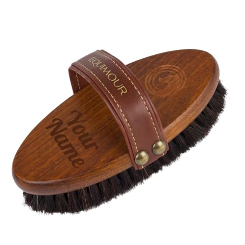 Cepillo de caballo de madera con cerdas naturales para el brillo diario