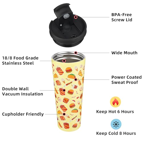 Image of BJPKPK 26 oz Coffee Tumbler with Straw, Insulated Stainless Steel Cup