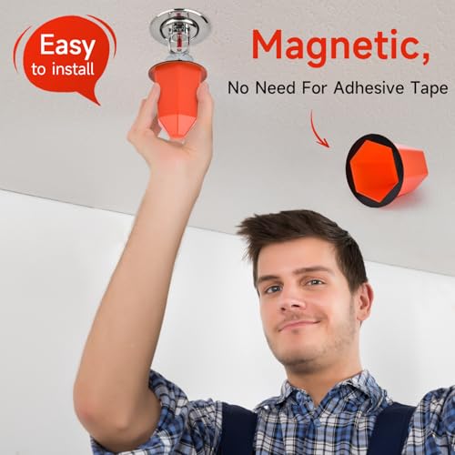 image for OROILUPU 30 Pcs Fire Sprinkler Covers with Magnet Fire Sprinkler Head 