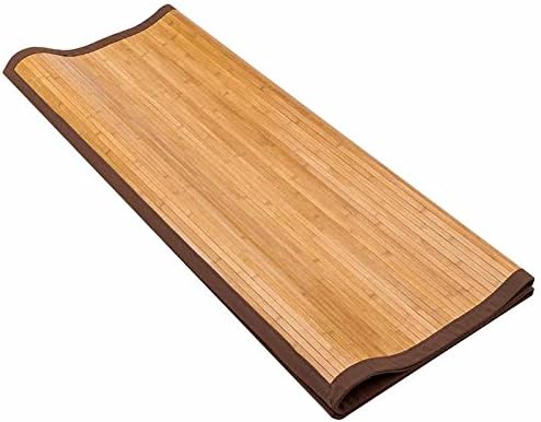 5' X 8' Floor Carpet, Bamboo Area Rug Floor Carpet Natural Bamboo Non-Slip Roll Runner Indoor Outdoor for Bathroom, Kitchen, Garden (60” x 96”)