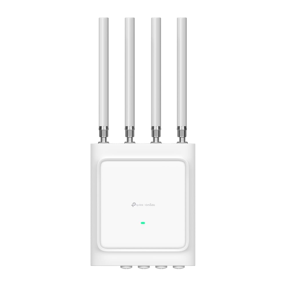 TP-Link EAP668-Outdoor HD AX3600 Point d'accès extérieur WiFi 6, Extension WiFi extérieure Omada Mesh, 4 antennes Omni externes de Type N, Plusieurs Ports, IP68, Fente SFP, Grande Couverture, Gestion