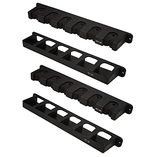 Cittura 2 Pairs Fishing Rod Holder - Rod Storage Wall Mount Fishing Rod Rack, Fishing Pole Holder For Garage, Horizontal 6-Rod Rack,Abs Plastic #TOP5