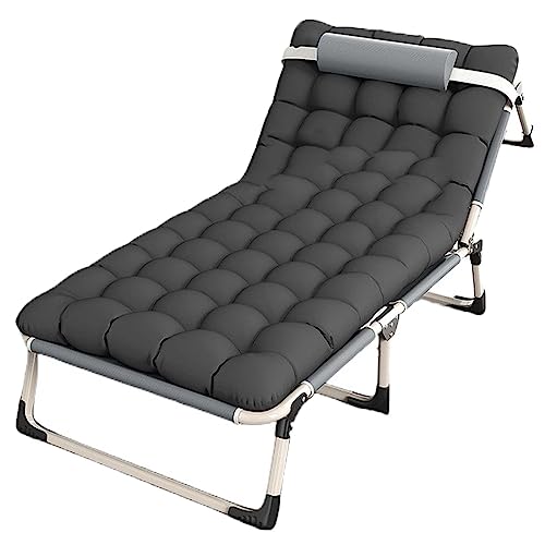 Lit de couchage réglable et chaises longues de jardin pliables et légères
