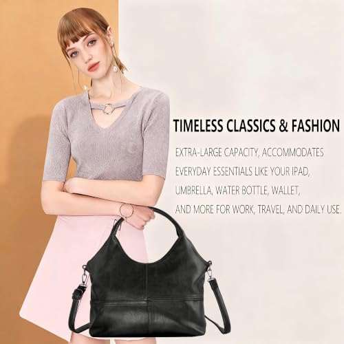 Bolso Satchel mediano vegano con asa y correa ajustable miniatura 3
