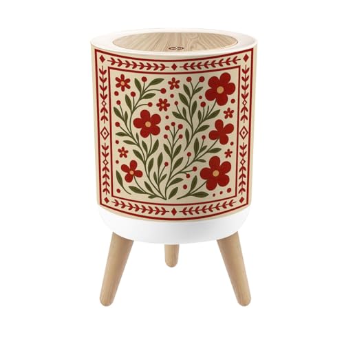 Caneca de basura redonda 7L con tapa y patas