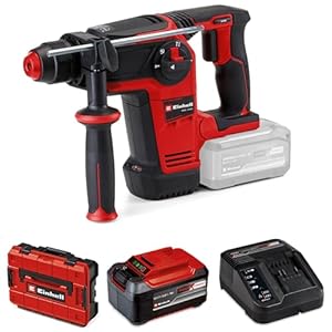 Einhell Professional Akku-Bohrhammer TP-HD 18/26 Li BL Power X-Change (18 V, Brushless, 2,  J, SDS-plus, 26 mm Bohrleistung in Beton, 4 Funktionen, Koffer, inkl. 5,  Ah Akku & Ladegerät)