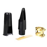 Alto Saxophon Mundstück mit Ligatur GAP 2.5 reed Schwarz