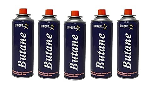 GCA Automatic Butane Gas Canister 225g Each, Pack of 5(5 Unique Can)