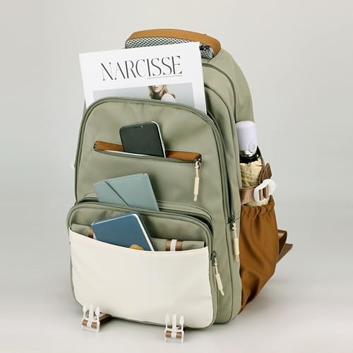 Waterproof Backpack Women Casual Fashion Large Capacity Backpack Multifunctional Side Pockets Men Travel Backpack (Black)3