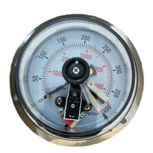 Manomètre à contact électrique en inox 304 avec double aiguille réglable de 0 à 400 kg