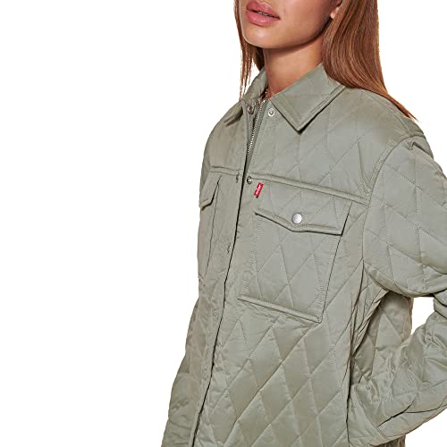 Levi's Women's Diamond Quilted Lightweight Shirt Jacket4