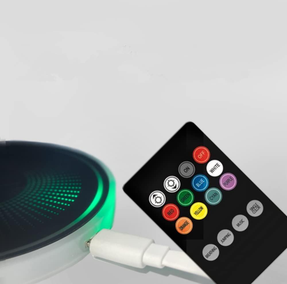 2 Pack LED Coasters, LED Cup Holder Lights 2 Pack LED Car Coasters with Rermote 8 Colors Cup Pad USB Cup Mat (B)