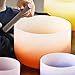 432HZ 7PCS Set Of 6-12 Inch Aria Gradient Design Frosted Quartz Crystal Singing Bowls With 2 PCS Travel Carry Case Bag.
