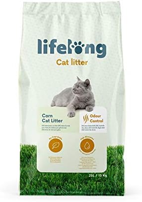 Amazon Brand - Lifelong Corn Cat Litter 25L